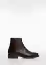 Botines Zipper Marrón Talla 42 Hombre Mango