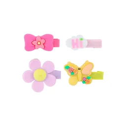 Set de Broches Para Cabello Serie Flower Figura Silicón Miniso