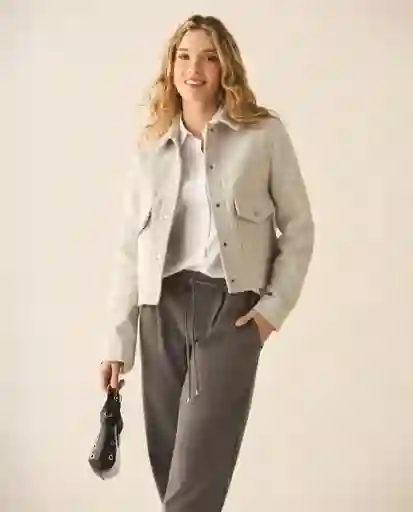 Chaqueta Gris Puro Claro Talla M 422G206 Esprit