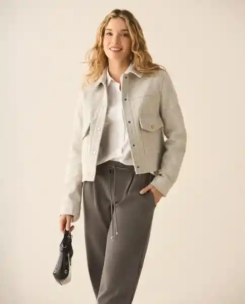 Chaqueta Gris Puro Claro Talla M 422G206 Esprit
