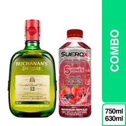 Combo Buchanan's Deluxe 750 mL + Suerox Frutos Rojos