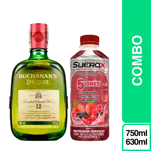 Combo Buchanan's Deluxe 750 mL + Suerox Frutos Rojos