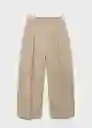 Pantalón Olivia Topo Talla 36 Mujer Mango