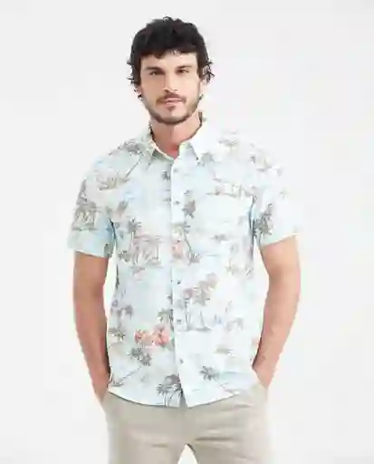 Camiseta Palm Trees Azul Ilusión Claro T. M Chevignon