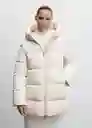 Abrigo Anorak Tokyo Offwhite Talla 27 Mujer Mango