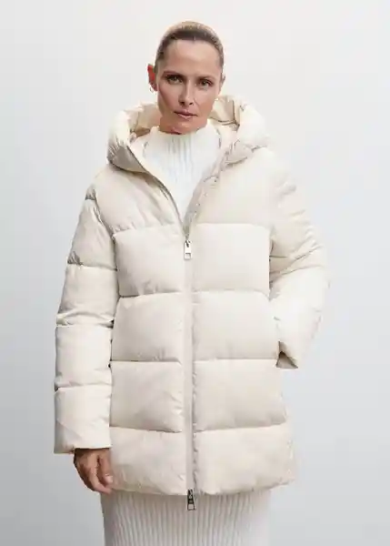 Abrigo Anorak Tokyo Offwhite Talla 27 Mujer Mango