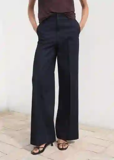 Pantalón Alba Tejano Soft Talla M Mujer Mango