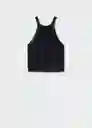 Top Fusta Negro Talla 18 Mujer Mango