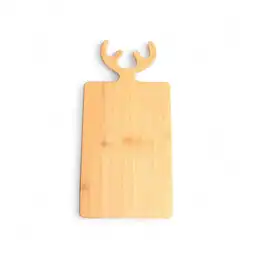 Tabla Rectangular Cachos Reno Bambú 40 x 20 cm Ambiente Gourmet