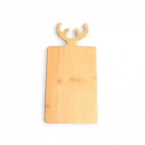 Tabla Rectangular Cachos Reno Bambú 40 x 20 cm Ambiente Gourmet