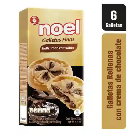 Noel Galletas Finas Rellenas de Chocolate
