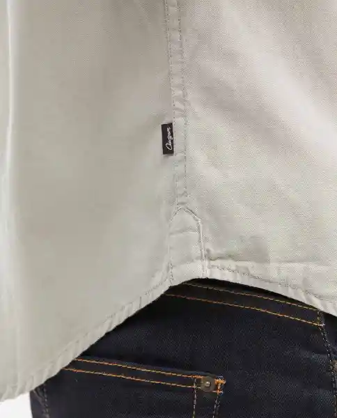 Camisa Dyed Twill Manga Corta Gris Suculenta Medio M Chevignon