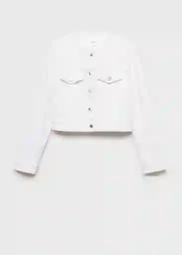 Chaqueta Cazadora Julie Blanco Talla L Mujer Mango