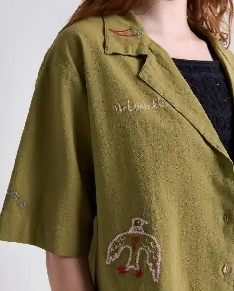 Camisa Mujer Verde Talla L 619G003_VER180627 Americanino