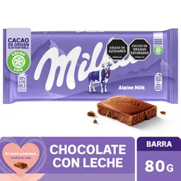 Milka Chocolate de Leche Alpina 80 g