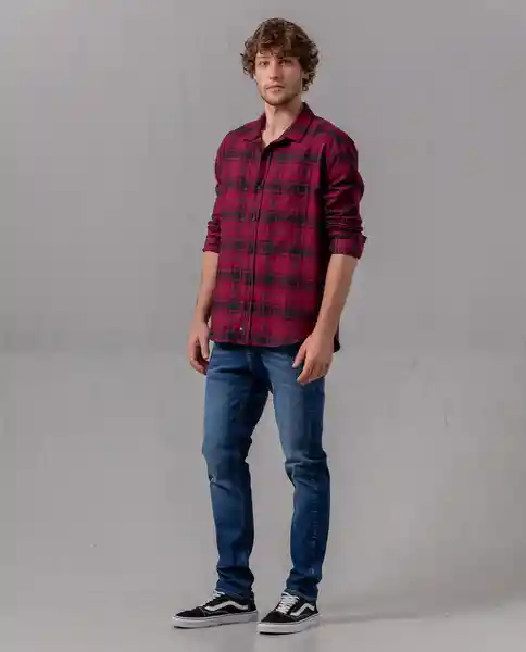 Camisa Hombre Rojo Malbec Ultraoscuro Talla XS 45134 Rifle