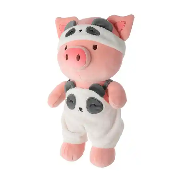 Peluche Banda Para el Cabello y Pijamas Pig Panda Miniso