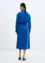 Vestido Teo Azul Talla S Mujer Mango