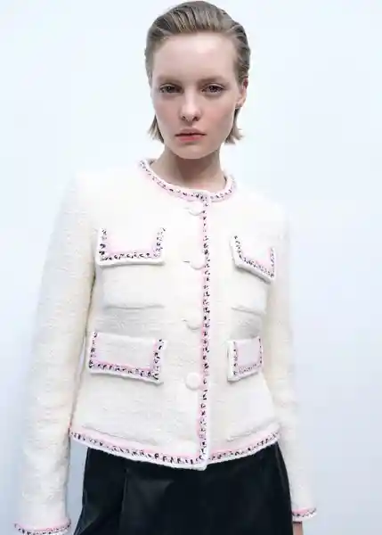 Chaqueta Fresnat Crudo Talla S Mujer Mango