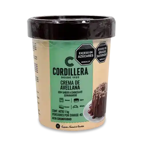 Cordillera Crema de Avellana Sabor a Chocolate Semiamargo
