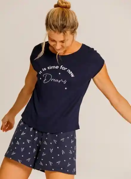 Camiseta Manga Corta en Punto Con Est Talla S Bronzini