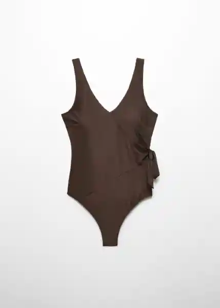 Vestido Bañador Olasp Chocolate Talla 24 Mujer Mango