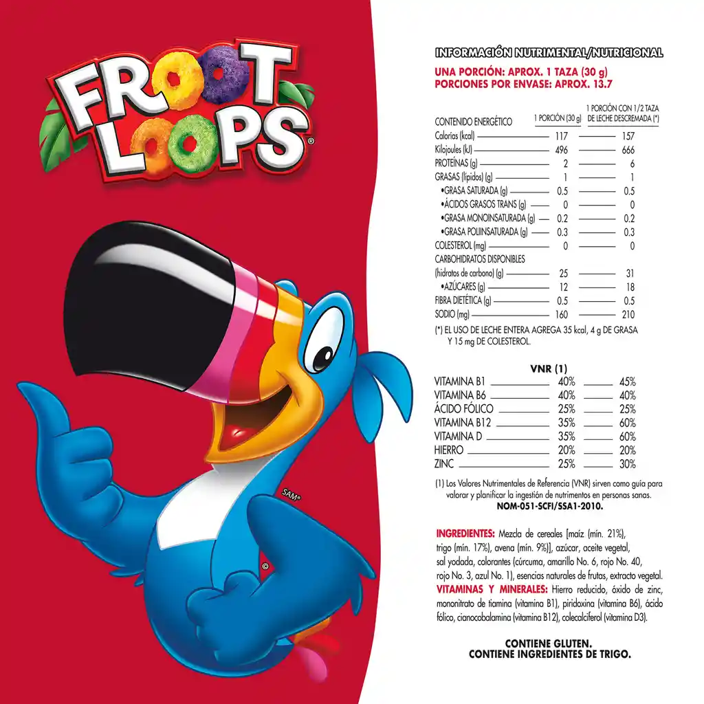 Froot Loops Cereal de Maíz Sabor Frutal Jumbo 