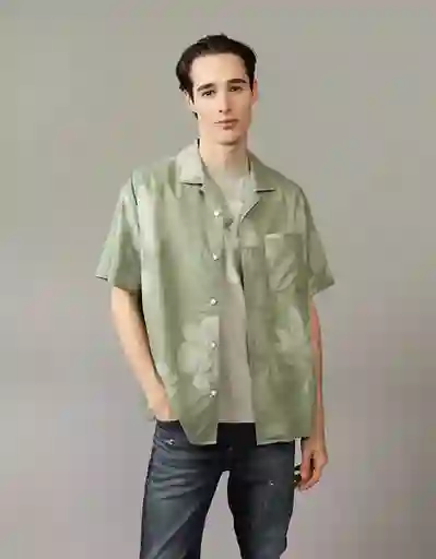 Camisa Hombre Verde Talla Medium American Eagle 21546197