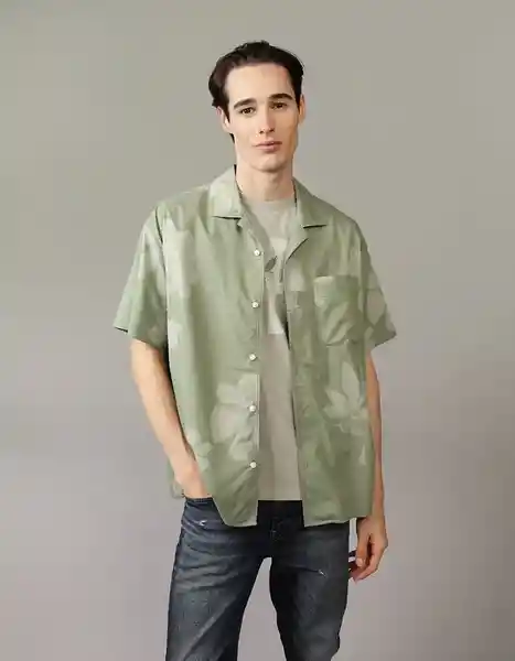 Camisa Hombre Verde Talla Medium American Eagle 21546197