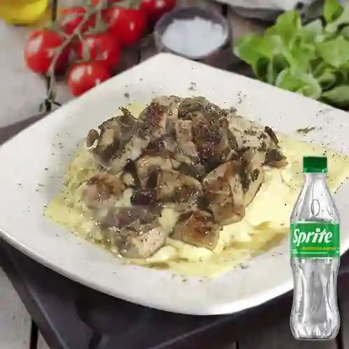 Combo Chuzo Desgranado de Pollo +Sprite Orig 400ml