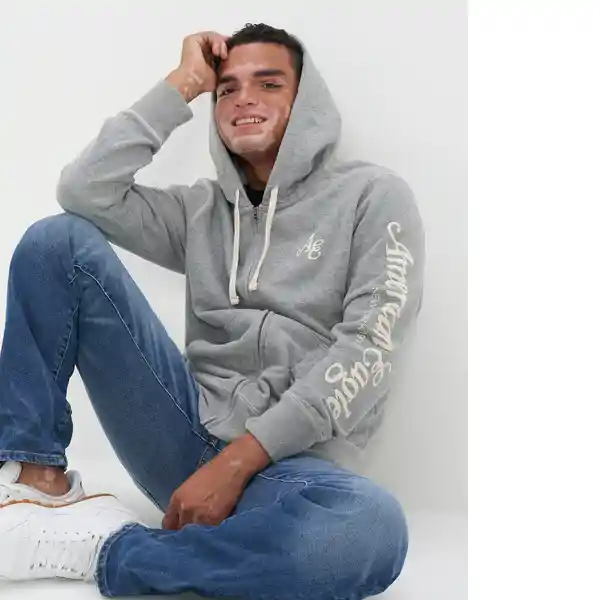 Buzo Gris Talla: Large American Eagle