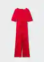 Enterizo Mono Nueve-H Rojo Talla XL Mujer Mango