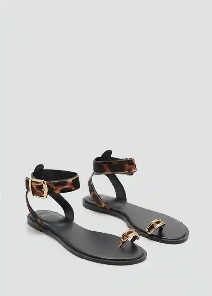 Sandalias Anillo Negro Talla 37 Mujer Mango