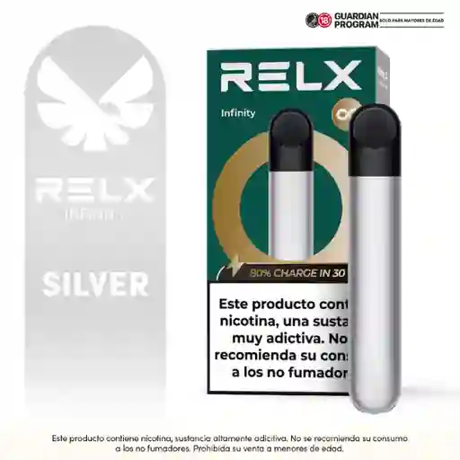 Relx Vapeador Dispositivo Recargable Infinity Plateado