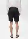 Bermuda Carp Negro Talla 42 Hombre Mango