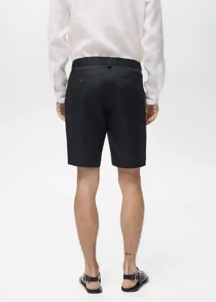 Bermuda Carp Negro Talla 42 Hombre Mango