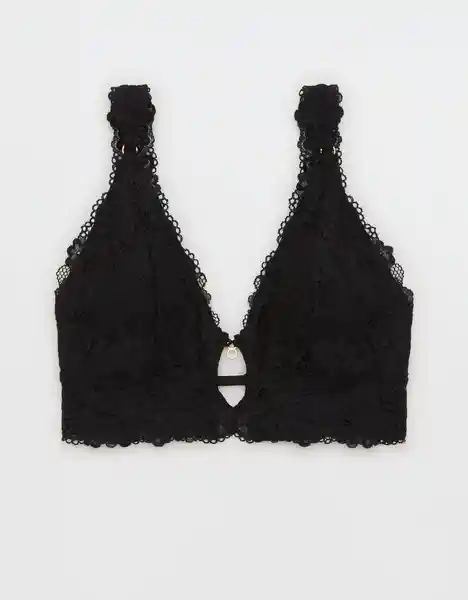 Top Bralette Aerie Negro Talla Large American Eagle