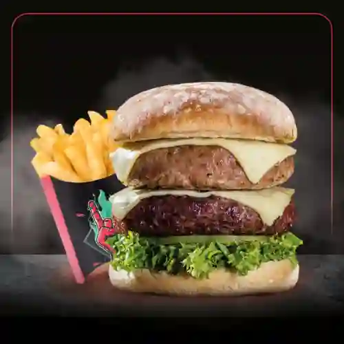 Hamburguesa Acdc + Papas