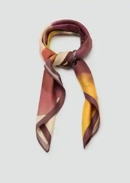 Pañuelo Marcela Amarillo Talla 99 Mujer Mango