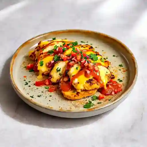 Toston Con Filete De Pollo Gratinado