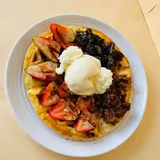 Waffle fresa brownie oreo brownie