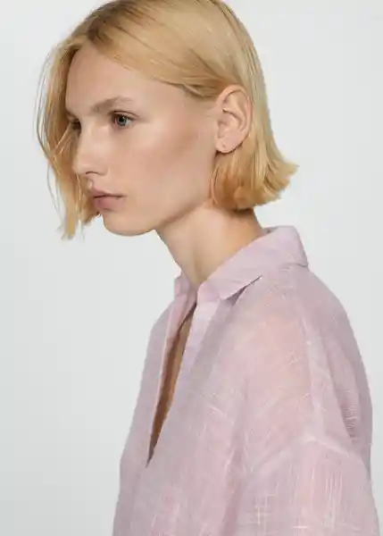 Blusa Coconut Rosa Pastel Talla S Mujer Mango