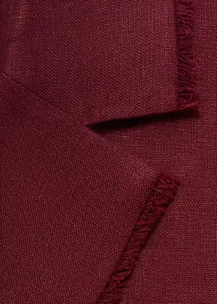 Blazer Americana Tarida Vino Talla L Mujer Mango