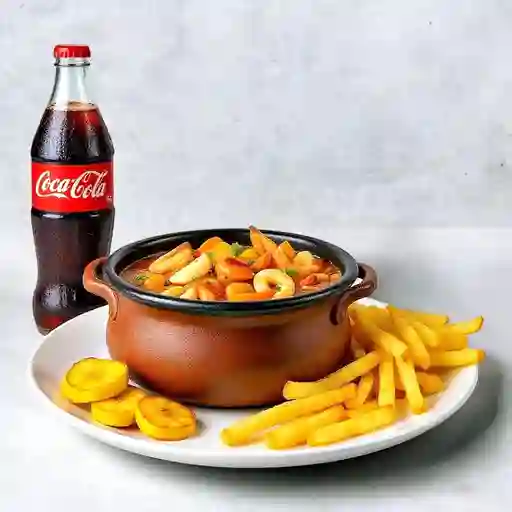 Combo Cazuela Mariscos + Coca Cola Original 400ml