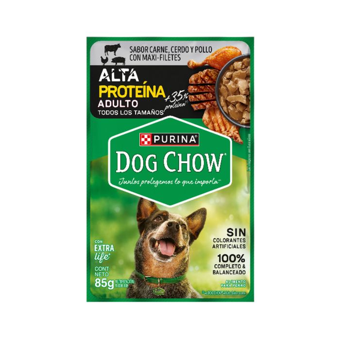 Comida para Perros Purina Dog Chow Adultos Carne Cerdo y Pollo 85 g