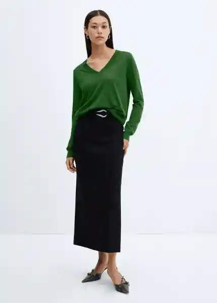 Jersey Luccav Verde Talla S Mujer Mango