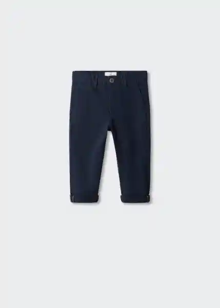 Pantalón Chino5 Navy Talla 70 Niños Mango