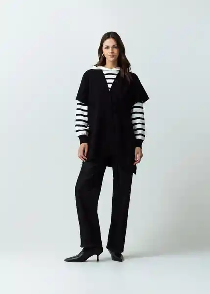 Gaban Tejido Mujer Negro Puro Ultra Oscuro Talla L 582G092 Naf Naf