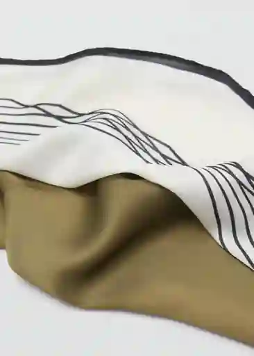 Pack Pañuelo Rhombus Khaki Talla 99 Mujer Mango