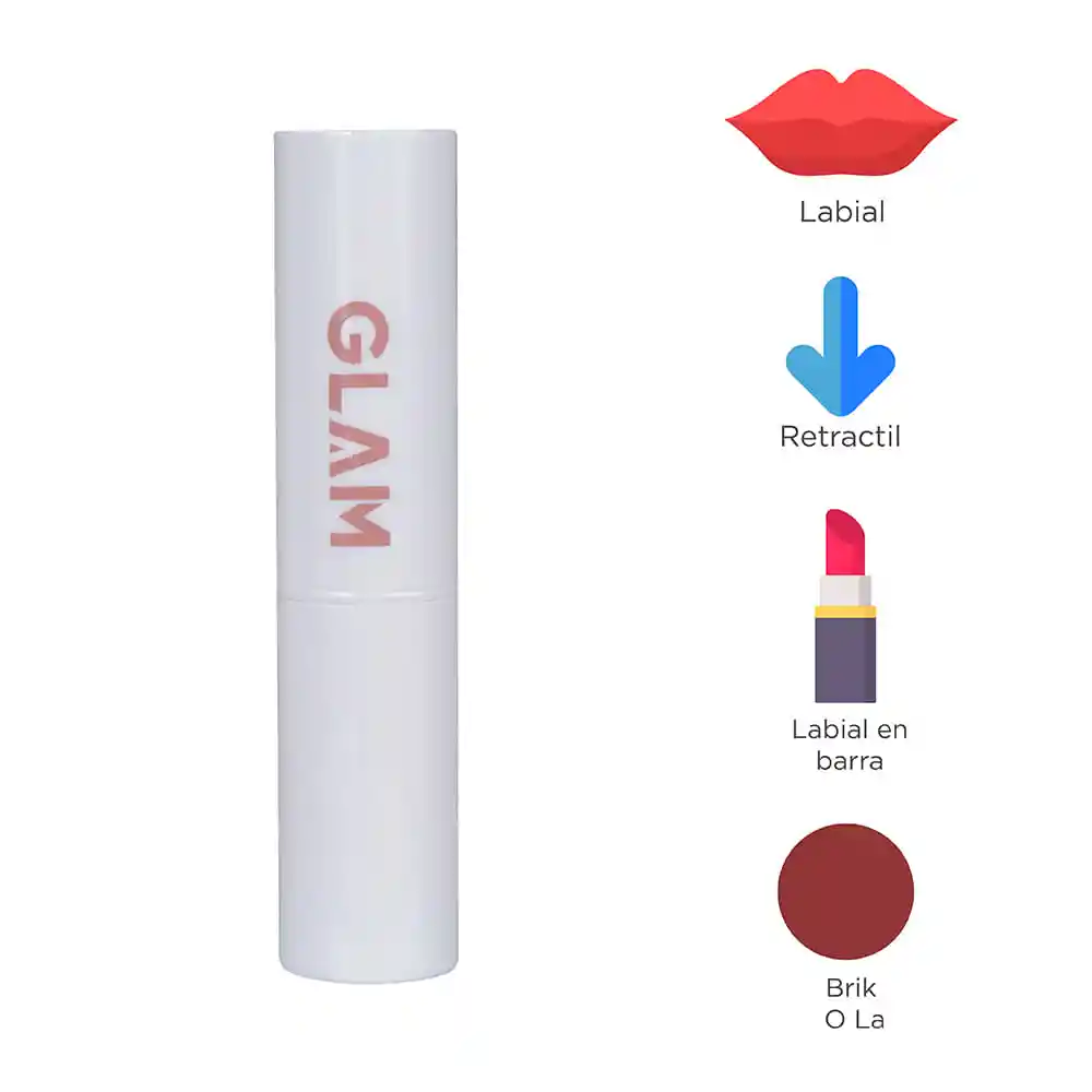 Labial Lustroso Glam Brick 02 Miniso